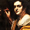 Artemisia Gentileschi, Allegory of Painting (Self-portrait at the easel), fragment, Galleria Nazionale d'Arte Antica, Palazzo Barberini