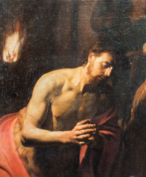 Gerard van Honthorst, Ścięcie św. Jana Chrzciciela, fragment, kościół Santa Maria della Scala