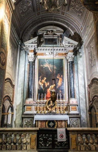 The chapel of St. John the Baptist, The Beheading of St. John, Gerard van Honthorst, Church of Santa Maria della Scala