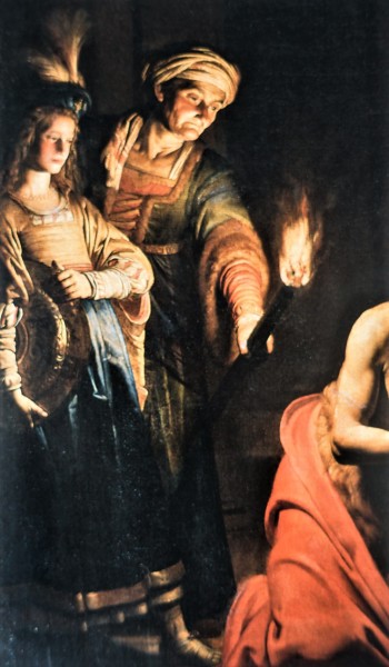 Ścięcie św. Jana Chrzciciela, fragment, Gerard van Honthorst, kościół Santa Maria della Scala