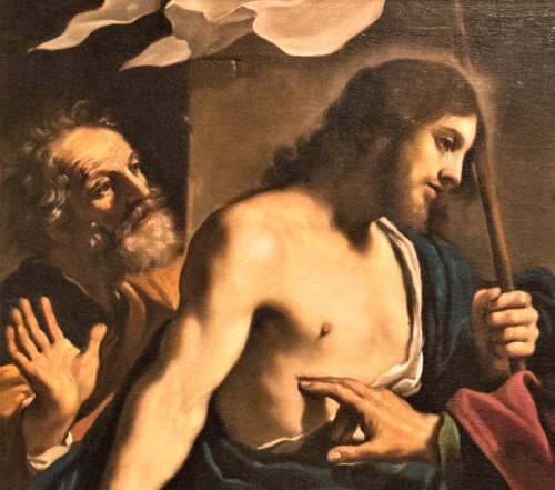 The Incredulity of St. Thomas, fragment, Guercino, Pinacoteca Vaticana