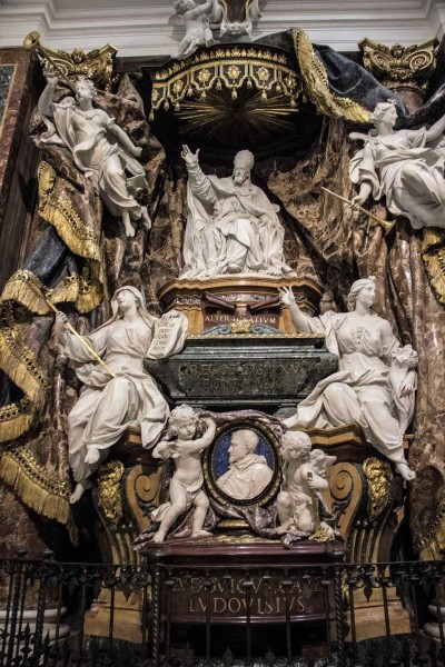 Pierre Le Gros, tomb of Pope Gregory XV and Cardinal Ludovico Ludovisi, Church of Sant'Ignazio - Ludovisi Chapel