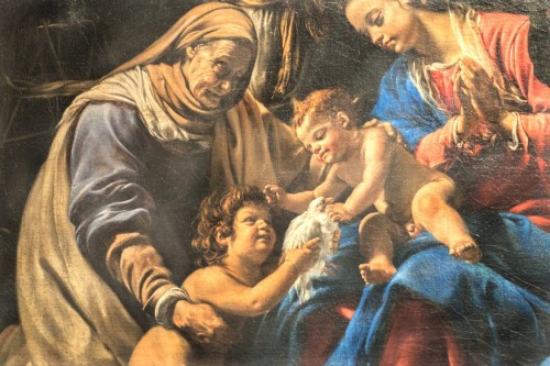 Orazio Borgianni, The Holy Family with St. Elizabeth, the Young St. John the Baptist, and an Angel, fragment, Galleria d’Arte Antica, Palazzo Barberini