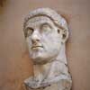 Głowa Konstantyna, zachowana część kolosalnej figury cesarza, Musei Capitolini