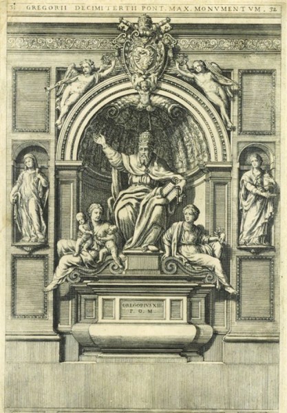 Il primo (non conservato) monumento funerario di Papa Gregorio XIII, Prospero Antichi, Basilica of San Pietro in Vaticano