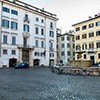 Piazza Farnese, fountain, in the background the Fusconi Pighini Del Gallo Palace