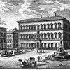 Piazza Farnese i Palazzo Farnese, Giuseppe Vasi, XVIII wiek, zdj. Wikipedia
