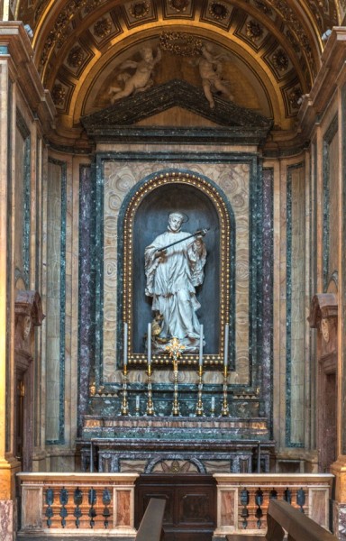 Church of Sant'Apollinare, the chapel of Francis Xavier, the statue of St. Francis Xavier, Pierre Le Gros