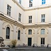 The courtyard of the building of the Pontifical University of the Holy Cross