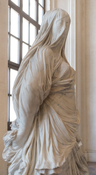 Westalka Tuccia (La velata), Antonio Corradini, fragment, Galleria Nazionale d’Arte Moderna, Palazzo Barberini