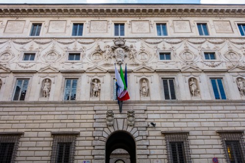Palazzo Spada, fasada i wejście główne do pałacu