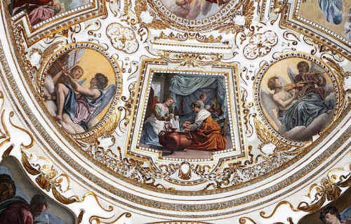 Kaplica Alaleoni, kościół San Lorenzo in Lucina, Narodziny Dziewicy, warsztat Simona Voueta, zdj. Wikipedia