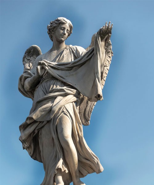 Cosimo Fancelli, Angel with the Sudarium, 1670, Ponte Sant’Angelo