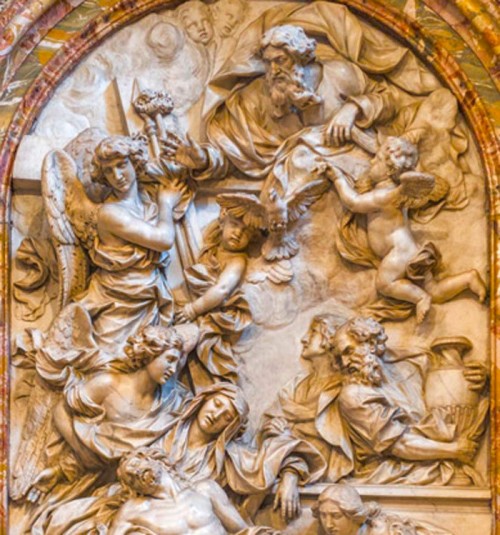 Opłakiwanie Chrystusa, fragment, Domenico Guidi, Kaplica Monte di Pietà