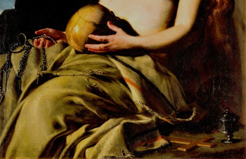 Maria Magdalena omdlała, Guido Cagnacci, fragment, Galleria Nazionale d'Arte Antica, Palazzo Barberini