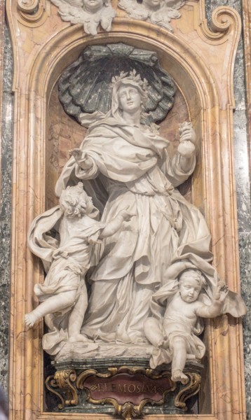 Alegoria Jałmużny, Bernardino Cametti, Kaplica del Monte di Pietà, Palazzo del Monte di Pietà