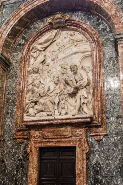 Tobiasza odzyskuje od Gabela depozyt pieniężny, Pierre le Gros, Kaplica del Monte di Pietà, Palazzo del Monte di Pietà