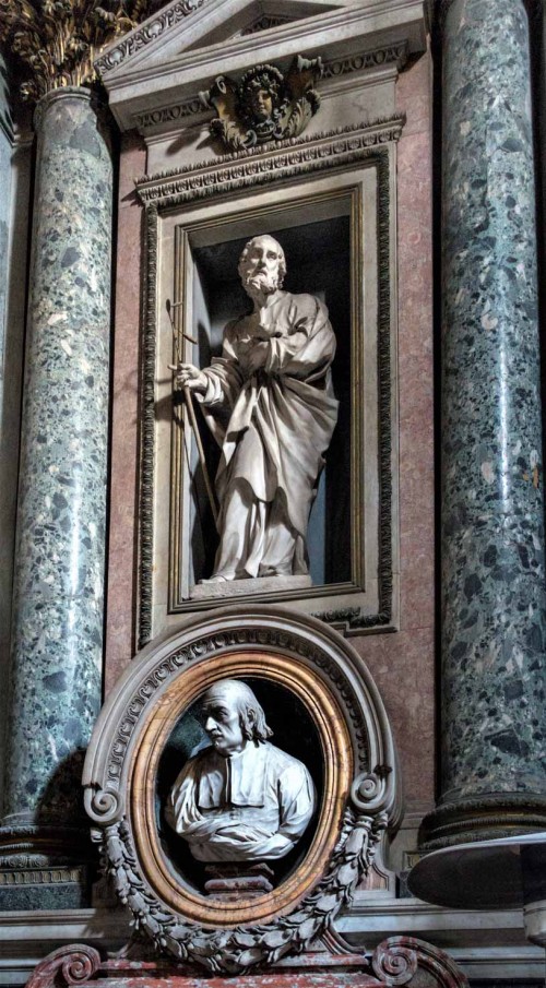 Ercole Ferrata, figura św. Józefa, kaplica Gavottich, kościół San Nicola da Tolentino
