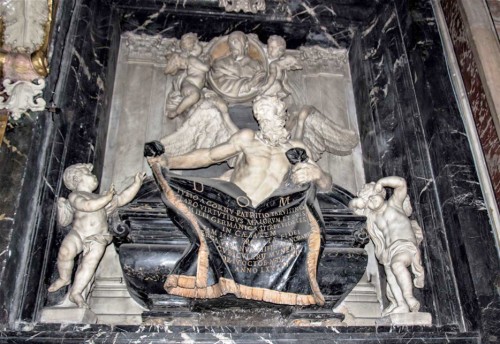 Ercole Ferrata, pomnik nagrobny Giulia del Corno, kościół Santissimi nomi Gesù e Maria
