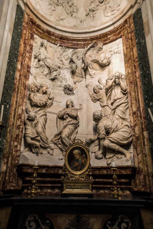 Ercole Ferrata, Śmierć św. Emercjany, ołtarz boczny w kościele Sant'Agnese in Agone