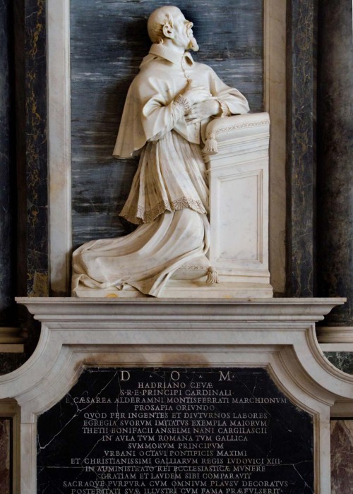 Giuliano Finelli, tombstone of Cardinal Adriano Ceva, San Giovanni Baptistery, Chapel of SS. Venantius and Domnius