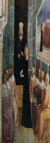 Freski ukazujące życie i męczeństwo świetej Katarzyny, fragment, kaplica kardynała Branda Castiglioni w kościele San Clemente, zdj. Wikipedia