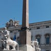 Fontana dei Dioscuri, Piazza del Quirinale, figury Kastora i Polluksa z antycznych term Konstantyna