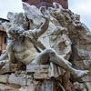 Fontana dei Quattro Fiumi, personifikacja rzeki La Plata, Francesco Baratta