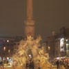 Fontana dei Quattro Fiumi w nocy, Piazza Navona