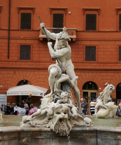 Fontana del Nettuno, Piazza Navona, northern part