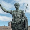 Posąg cesarza Oktawiana Augusta na Forum Augusta, kopia według oryginału znajdujacego się w Muzeach Watykańskich