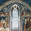 Kaplica Sancta Sanctorum, feski przedstawiające papieża Leona III w otoczeniu świętego Piotra i Pawła i Chrystusa tronującego