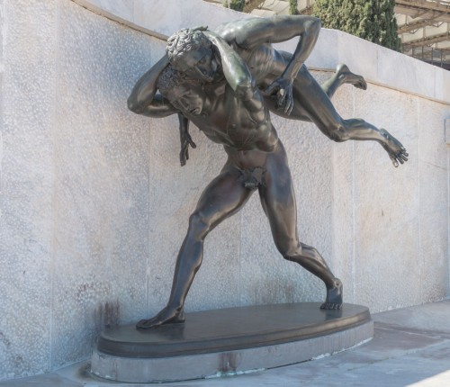 Foro Italico, rzeźba dekorująca trybunę honorową Stadio dei Marmi