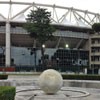 Fontanna z kulą ziemską przed stadionem - zwieńczenie Piazzale dell'Impero