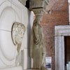 Caryatid and medallion of the colonnade of the Forum of Augustus, Museo dei Fori Imperiali