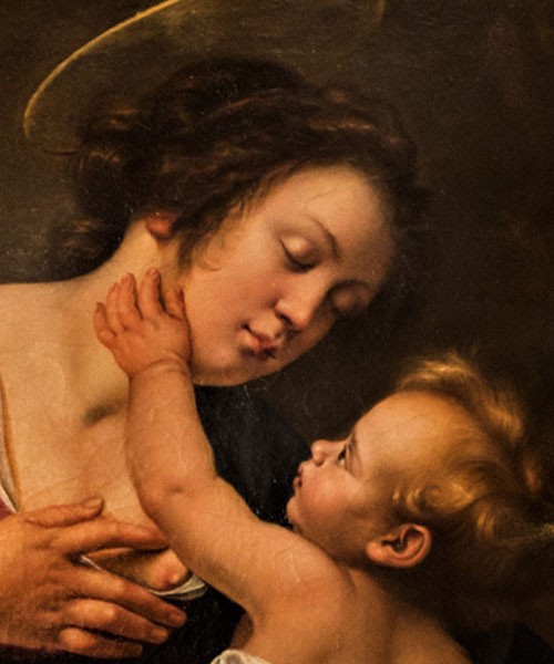 Artemisia Gentileschi, Madonna with Child, fragment, Galleria Spada