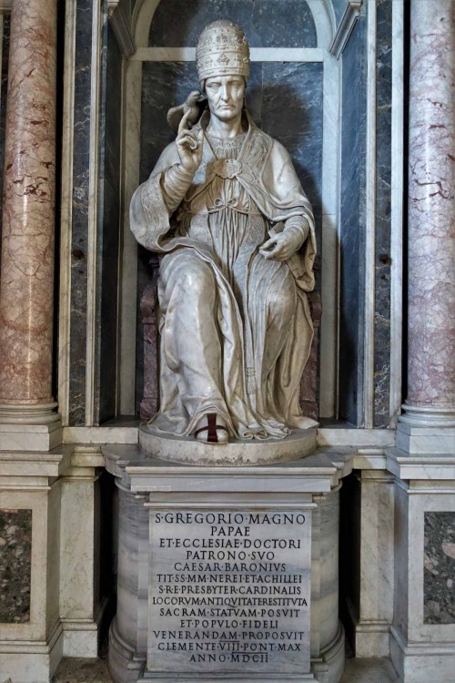 Posąg św. papieża Grzegorza I, Nicolas Cordier, oratorium Santa Barbara