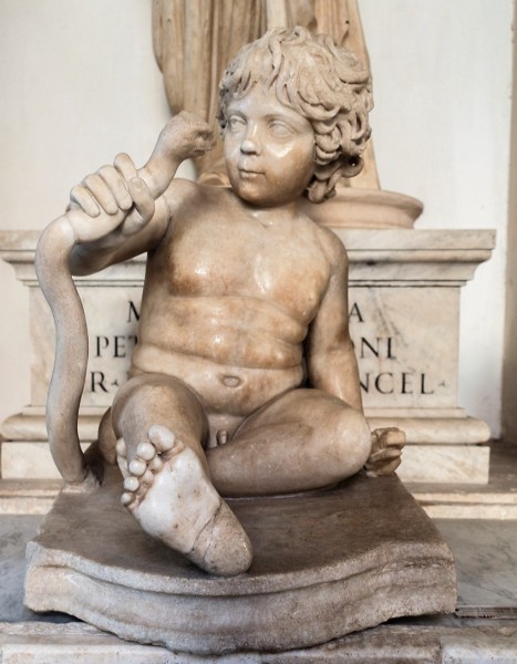 Herkules zabijający węża w kołysce, II w. n.e, Musei Capitolini