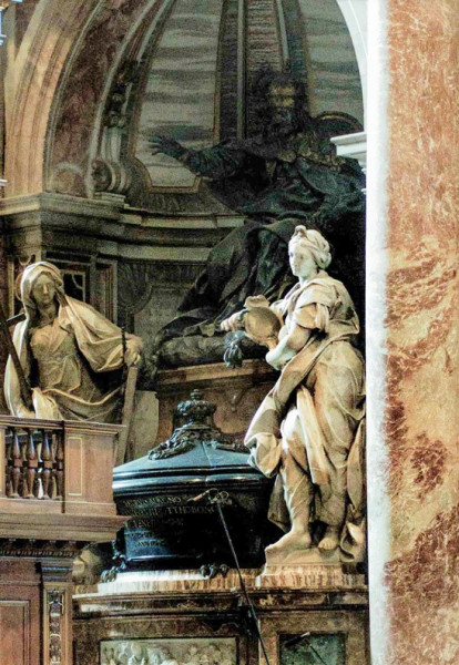 Pomnik nagrobny papieża Aleksandra VIII, fragment, bazylika San Pietro in Vaticano