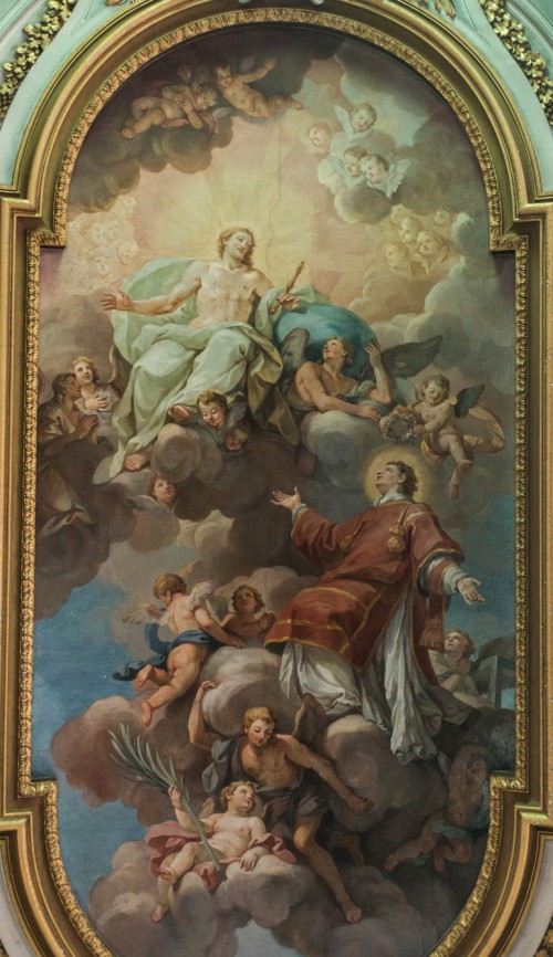 Gloria św. Wawrzyńca, Antonio Bicchierai, strop kościoła San Lorenzo in Panisperna