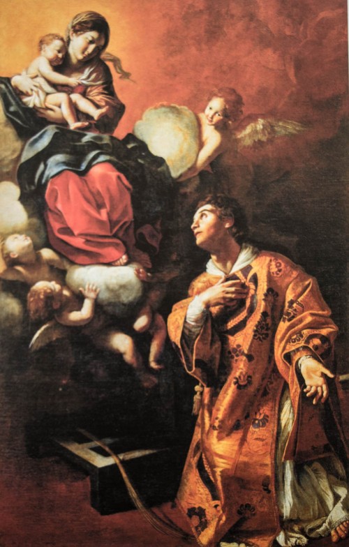 Madonna with Child Appearing to St. Lawrence, Giovanni Lanfranco, Palazzo del Quirinale