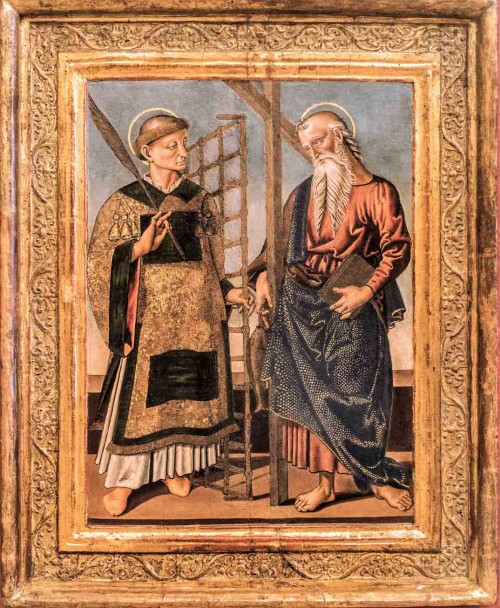 Św. Wawrzyniec i św. Andrzej (po prawej), Bernardino di Mariotto, Galleria Nazionale d'Arte Antica, Palazzo Barberini